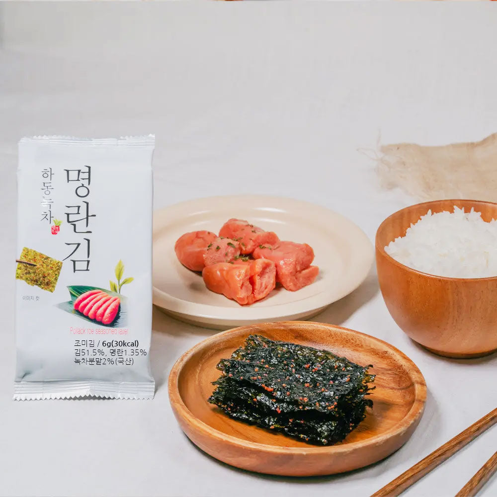 하동 녹차 명란맛 구운 김 24팩