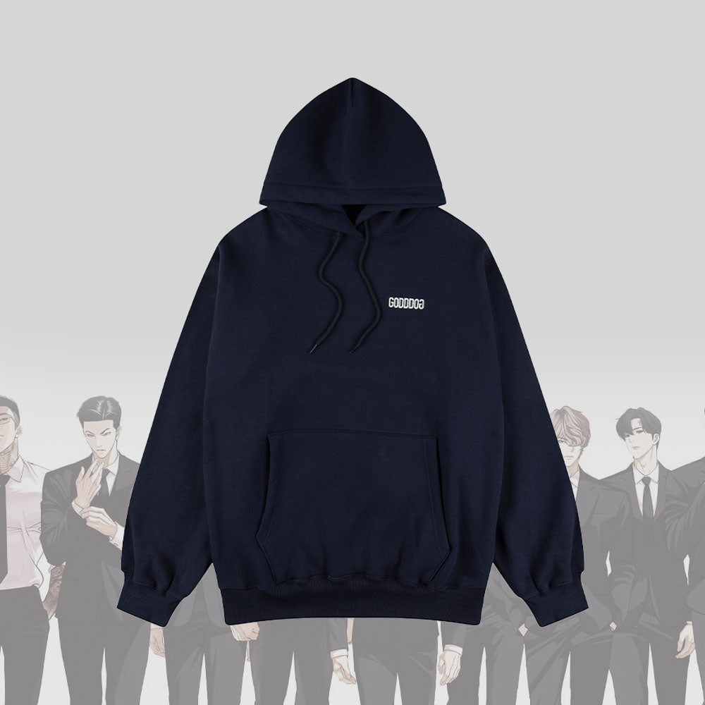 Lookism GODDDOG Logo Fleece Hoodie -Korean Webtoon Pullover Sweatshirt -Unisex Streetwear
