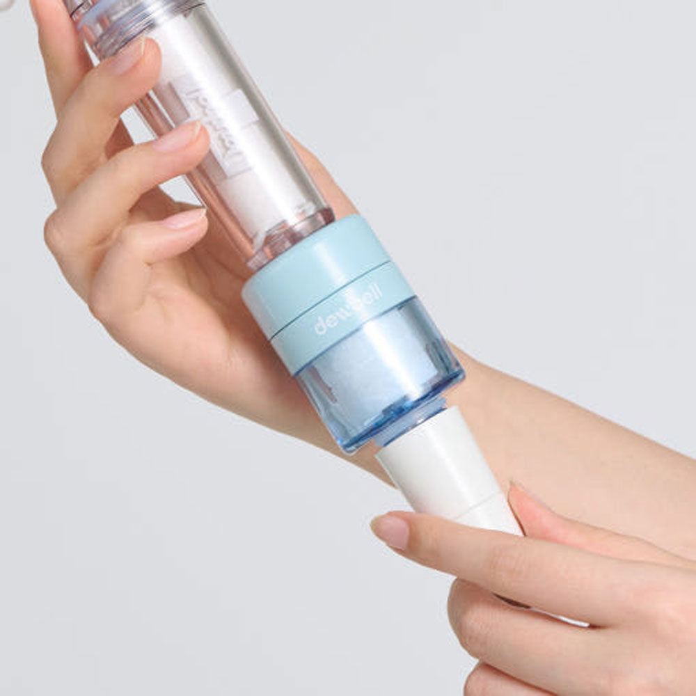 Dewbell Travel Portable Mini Shower Filter - Rust Removing, Hard Water Filter Showerhead