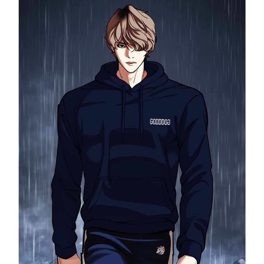 Lookism GODDDOG Logo Fleece Hoodie -Korean Webtoon Pullover Sweatshirt -Unisex Streetwear