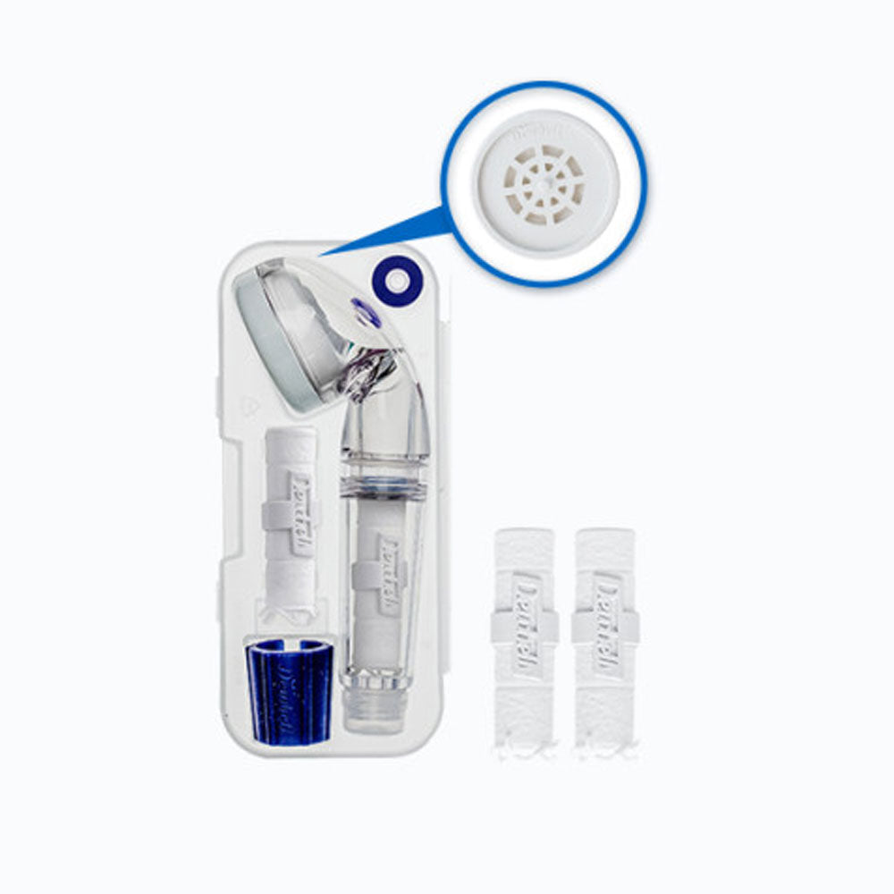 Dewbell Travel Kit Portable Showerhead with Replaceable Filter - Rust Removing, Hard water filter