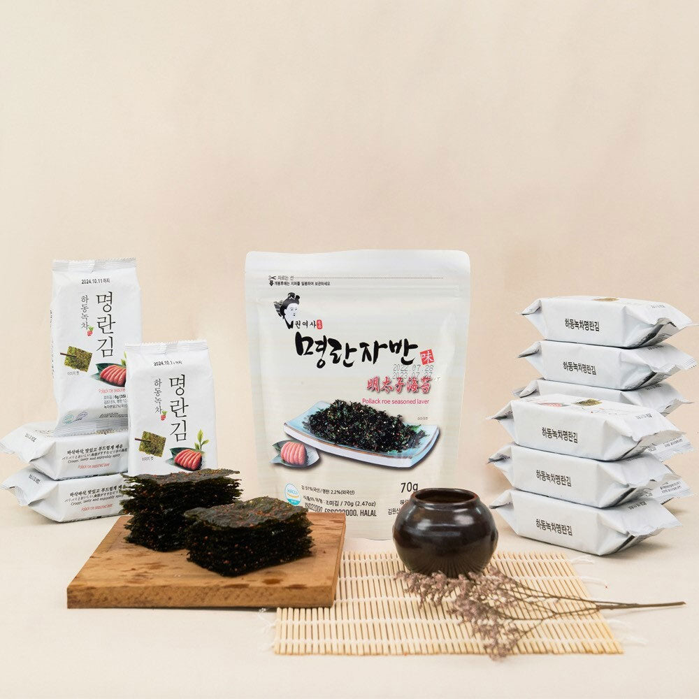 하동 녹차 명란맛 구운 김 24팩
