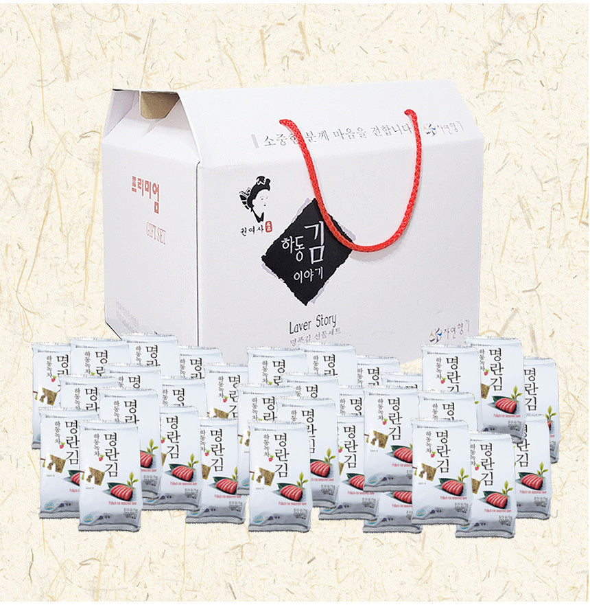 하동 녹차 명란맛 구운 김 24팩