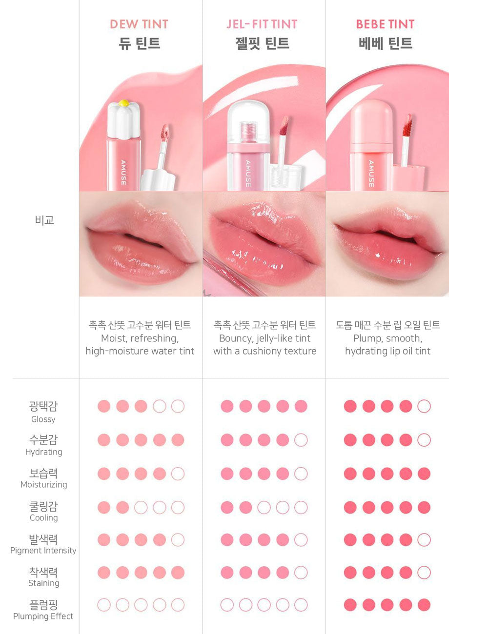 AMUSE Lip Tint Jel Fit
