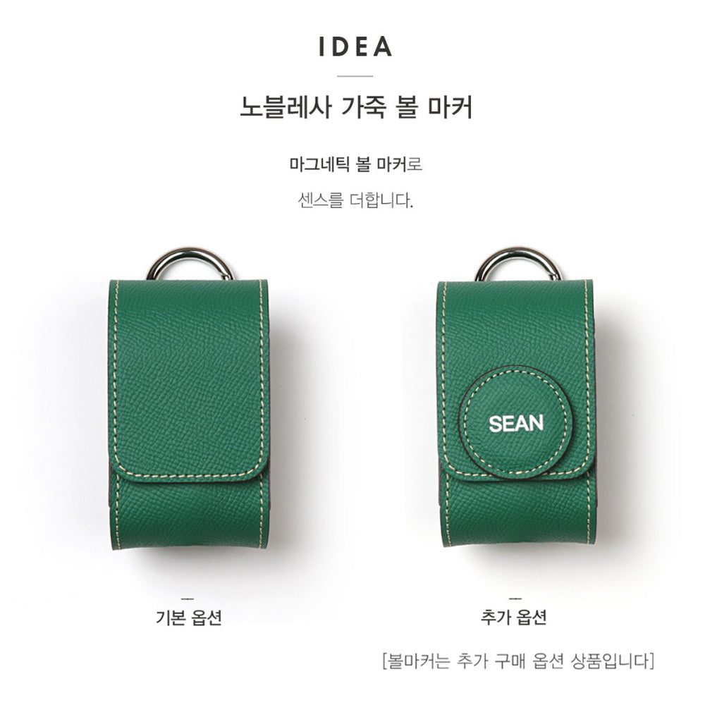 Local poster Premium Leather Golf Ball Pouch – Handmade Holder for 2 Balls