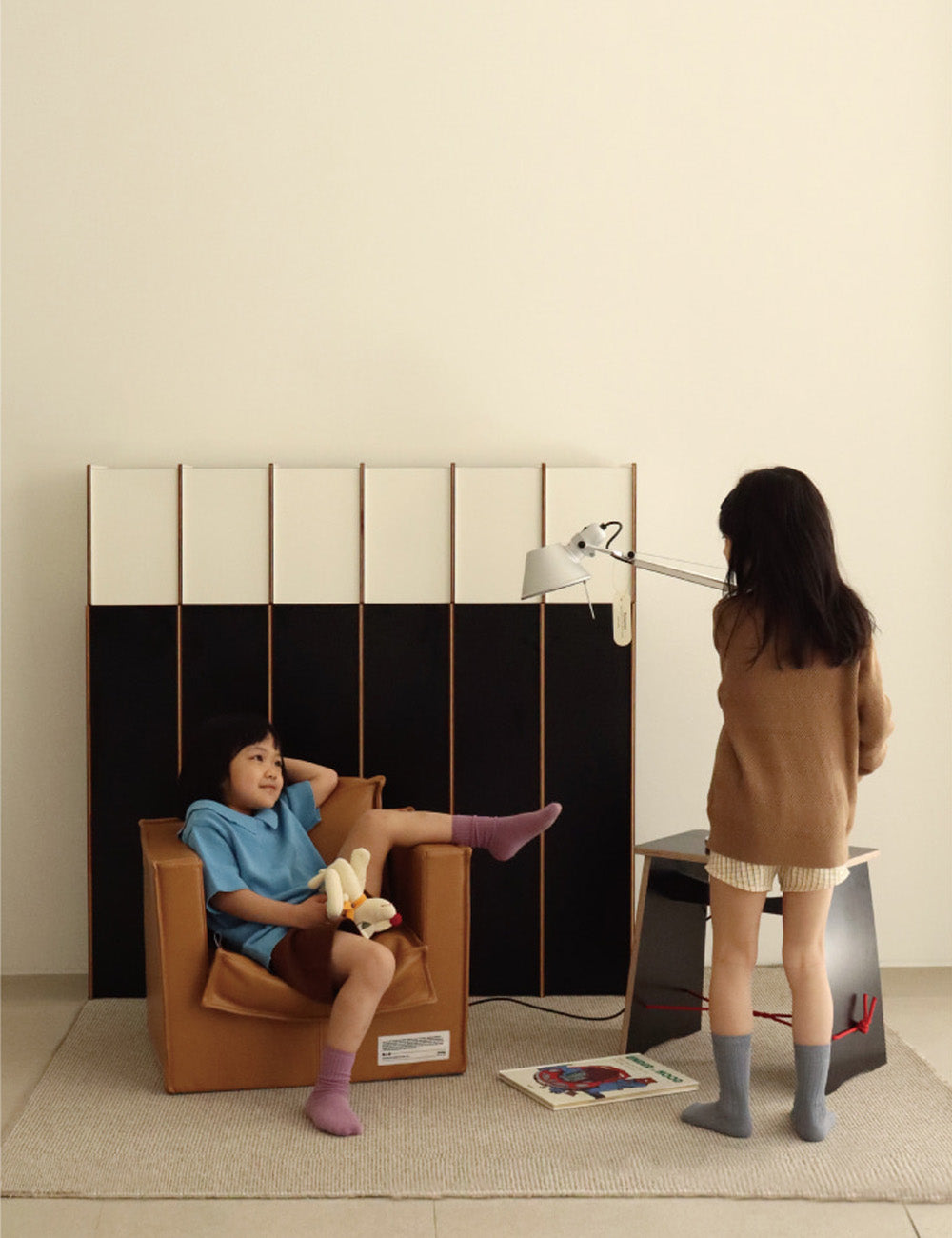 Jeu d'art Korean Sofa for Children Chestnut