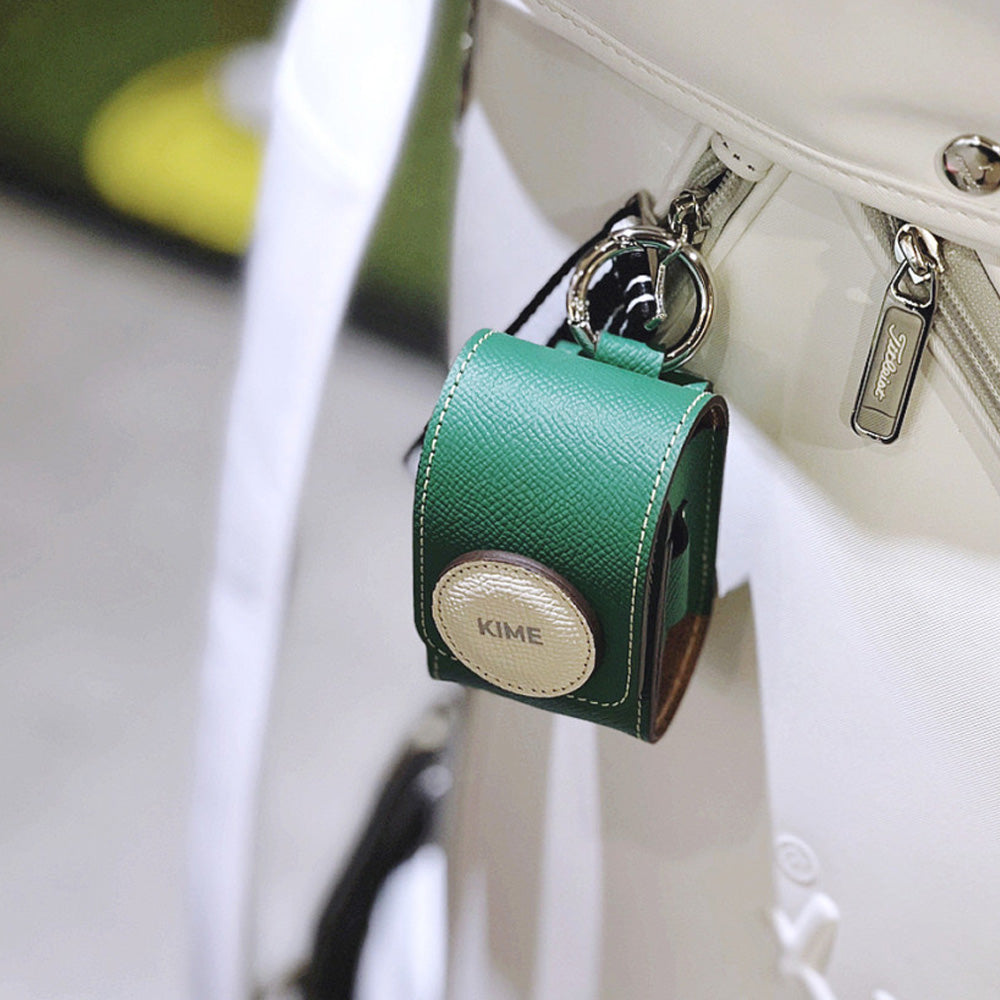 Local poster Premium Leather Golf Ball Pouch – Handmade Holder for 2 Balls
