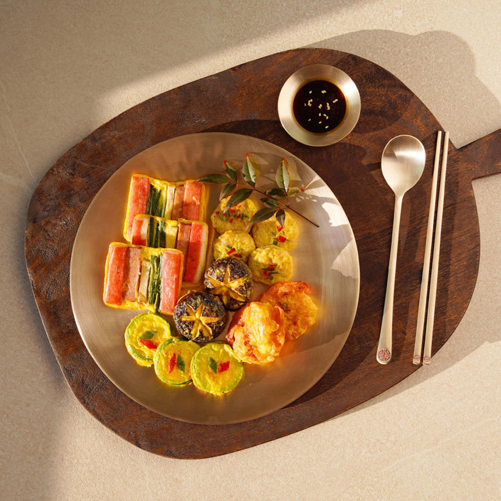 NOTDAM Bangjja Yugi Korean Flatware Set for 2 – Yeonriji Spoon & Chopstick Couple Set