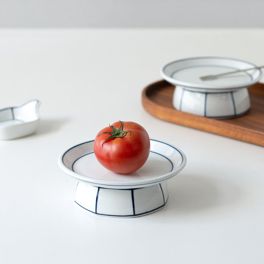 Kim Seok Binn Korean Dinnerware - Blue Line Soban-Style Plate