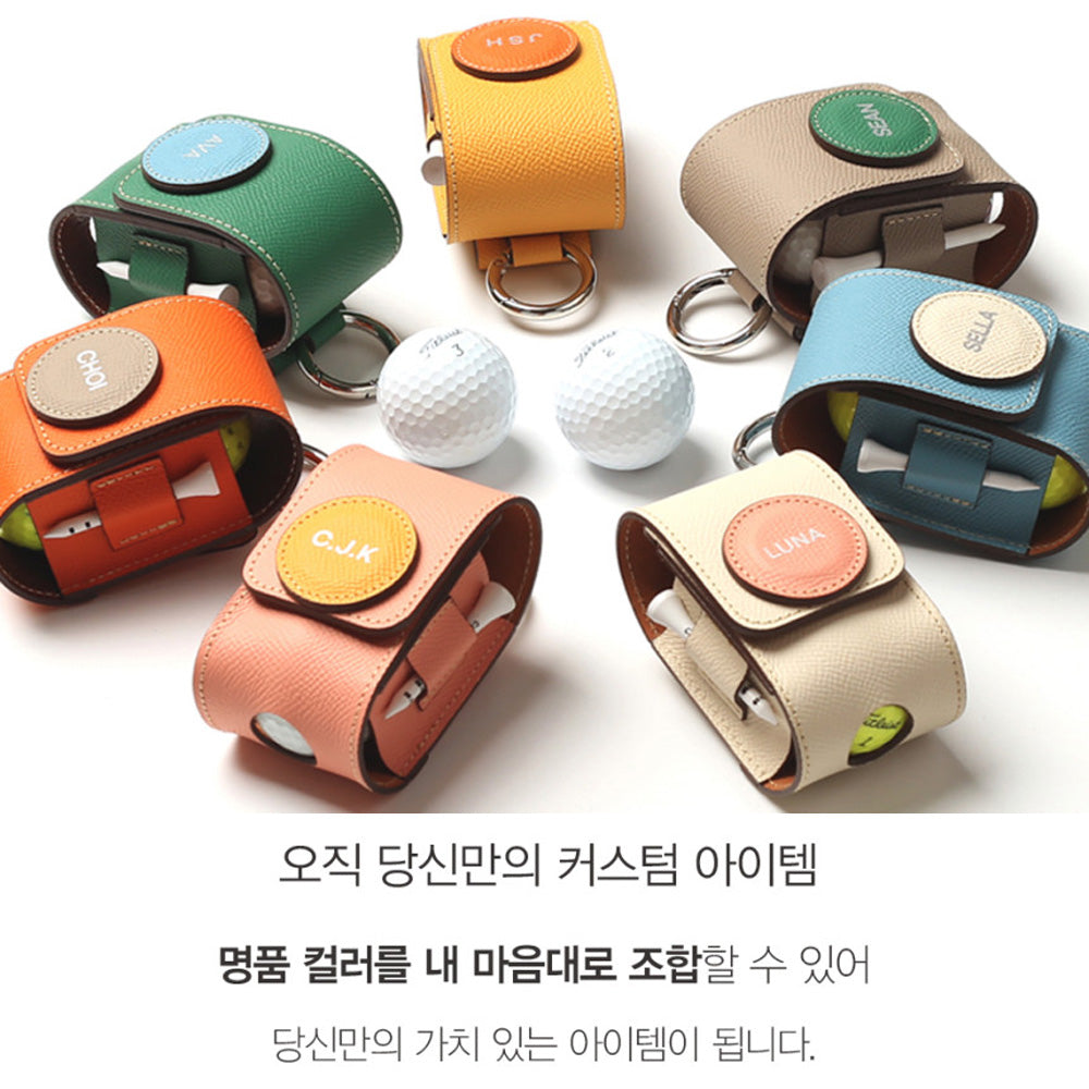 Local poster Premium Leather Golf Ball Pouch – Handmade Holder for 2 Balls