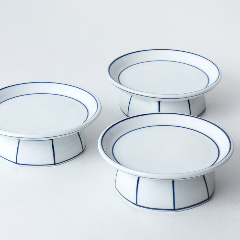 Kim Seok Binn Korean Dinnerware - Blue Line Soban-Style Plate