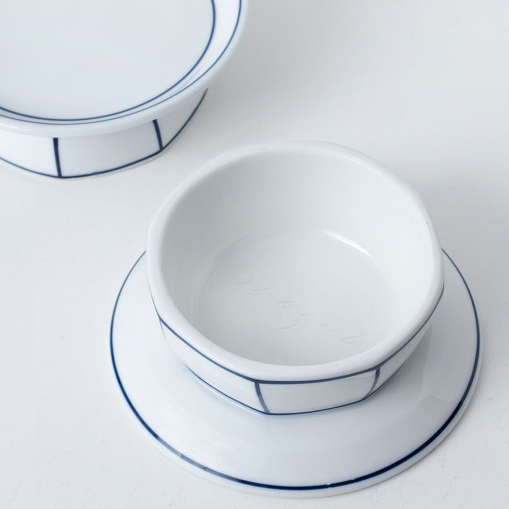 Kim Seok Binn Korean Dinnerware - Blue Line Soban-Style Plate