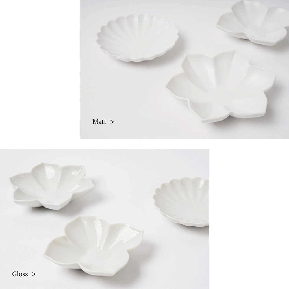 MUJAGI Korean ceramic dinnerware Flower 3-Piece Side Dish Plate Gift Set