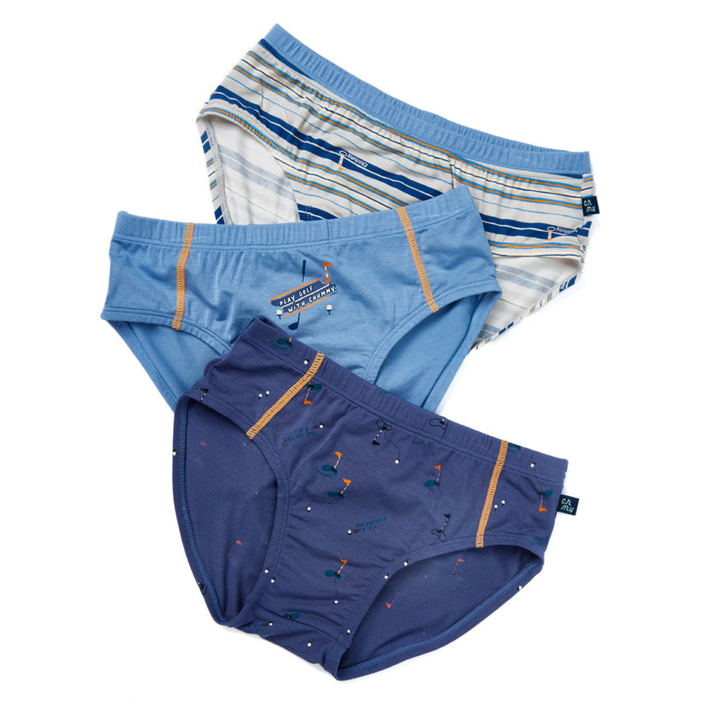 Moonya Moonya Boys Underwear – Tencel Modal Hole-in-One Golf Print Briefs (HF10)