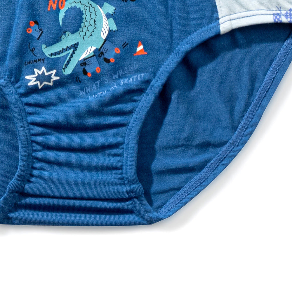 Moonya Moonya Boys Underwear – Tencel Modal Crocodile Sports Day Briefs (HS10)
