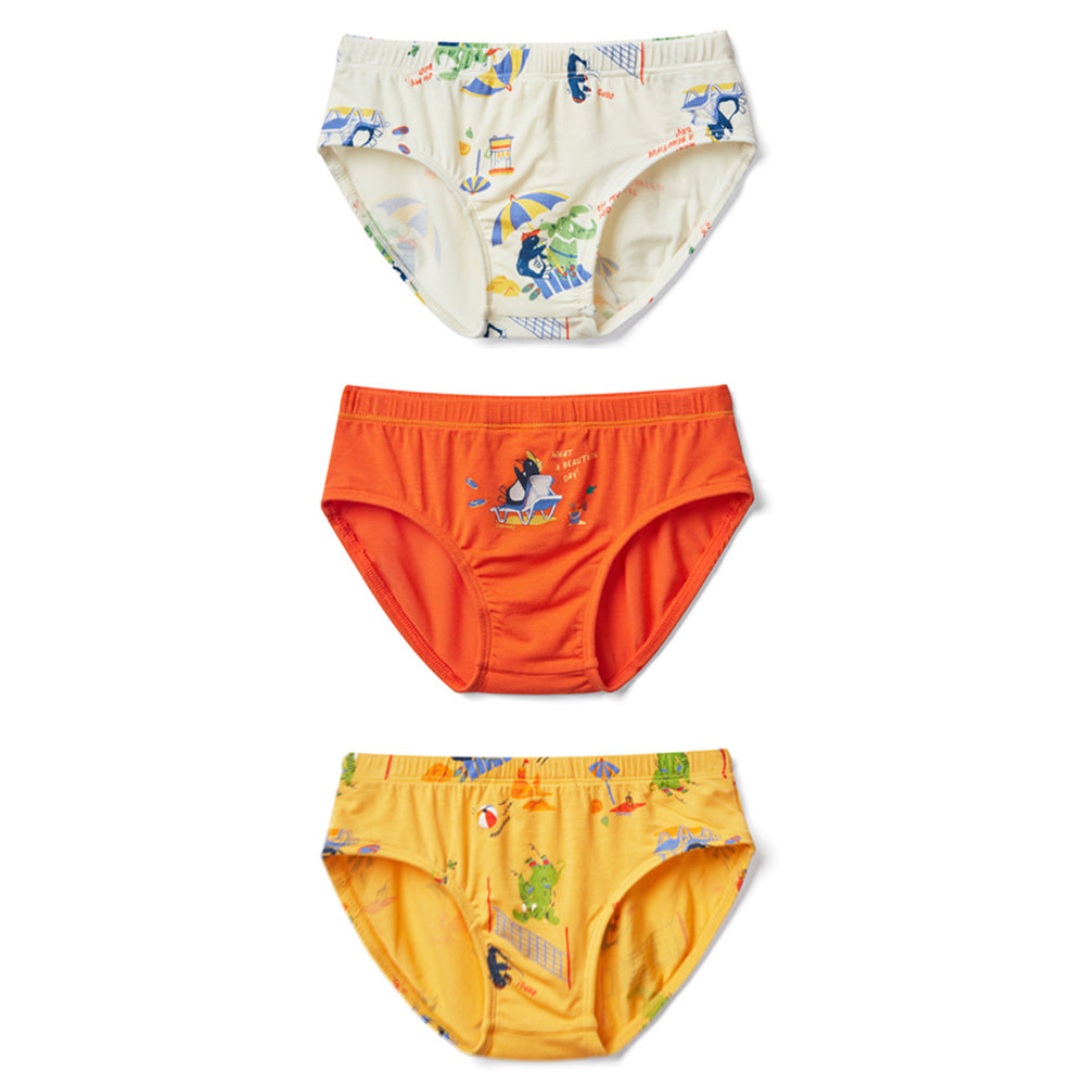 Moonya Moonya Boys Underwear – Tencel Modal Penguin Summer Vacation Briefs (HS15)