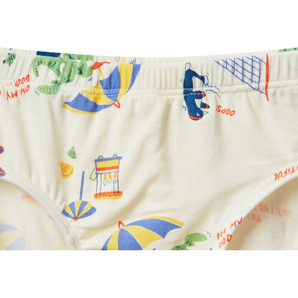 Moonya Moonya Boys Underwear – Tencel Modal Penguin Summer Vacation Briefs (HS15)