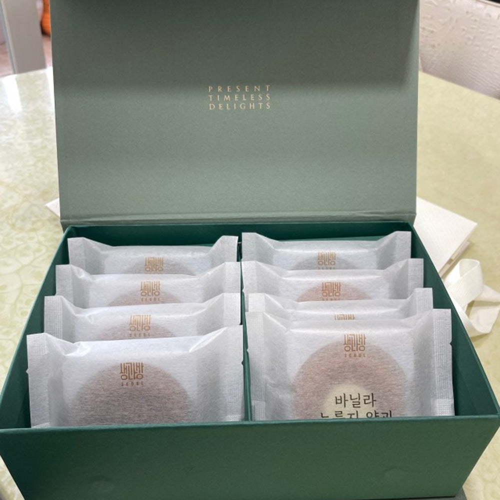 Korean Traditional Yakgwa Gift Set -8 Pieces (8 Flavors), Handmade Korean Honey Cookies