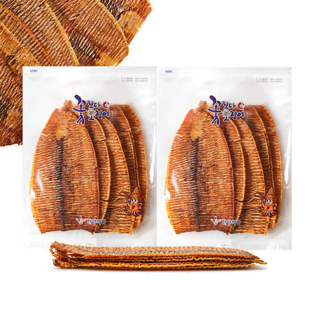 Squid Over Flower Seasoned Dried Squid Snack 230g+230g (Soft)