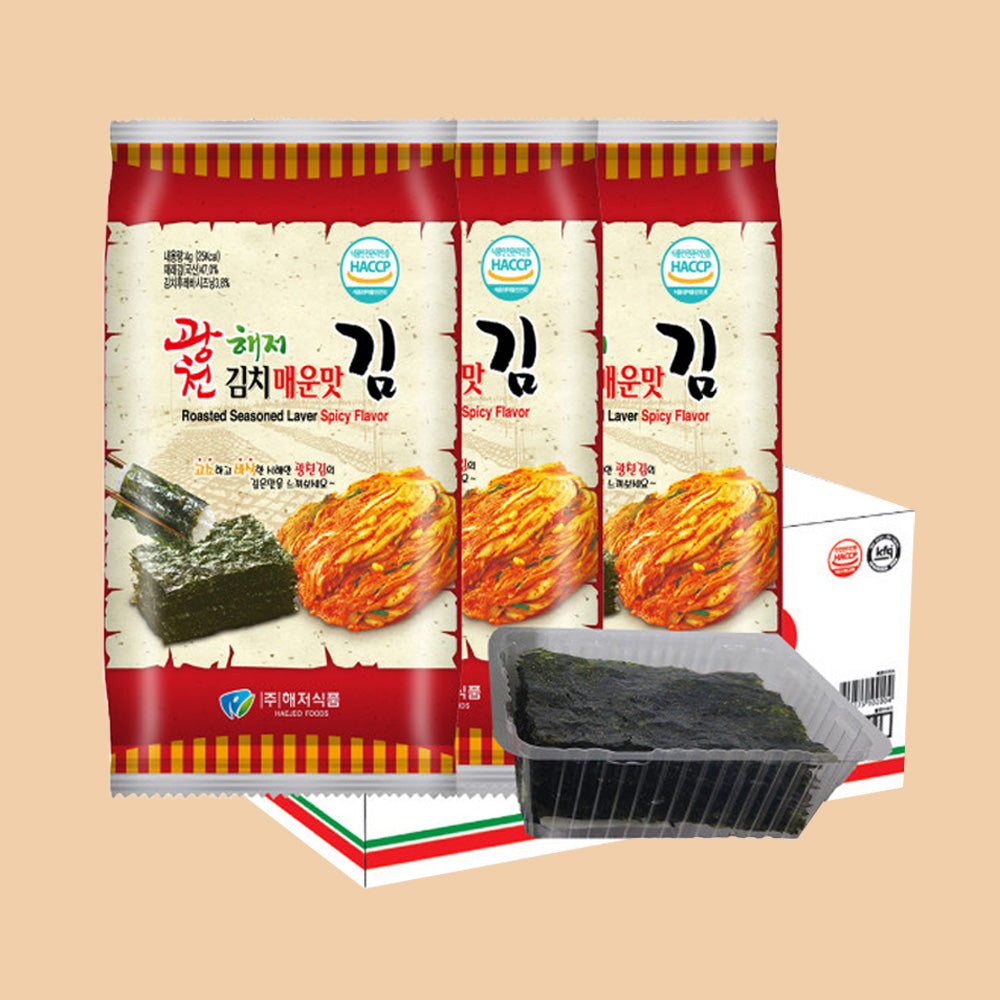 Gwangcheon Roasted Seaweed Snack – Spicy Kimchi Flavor