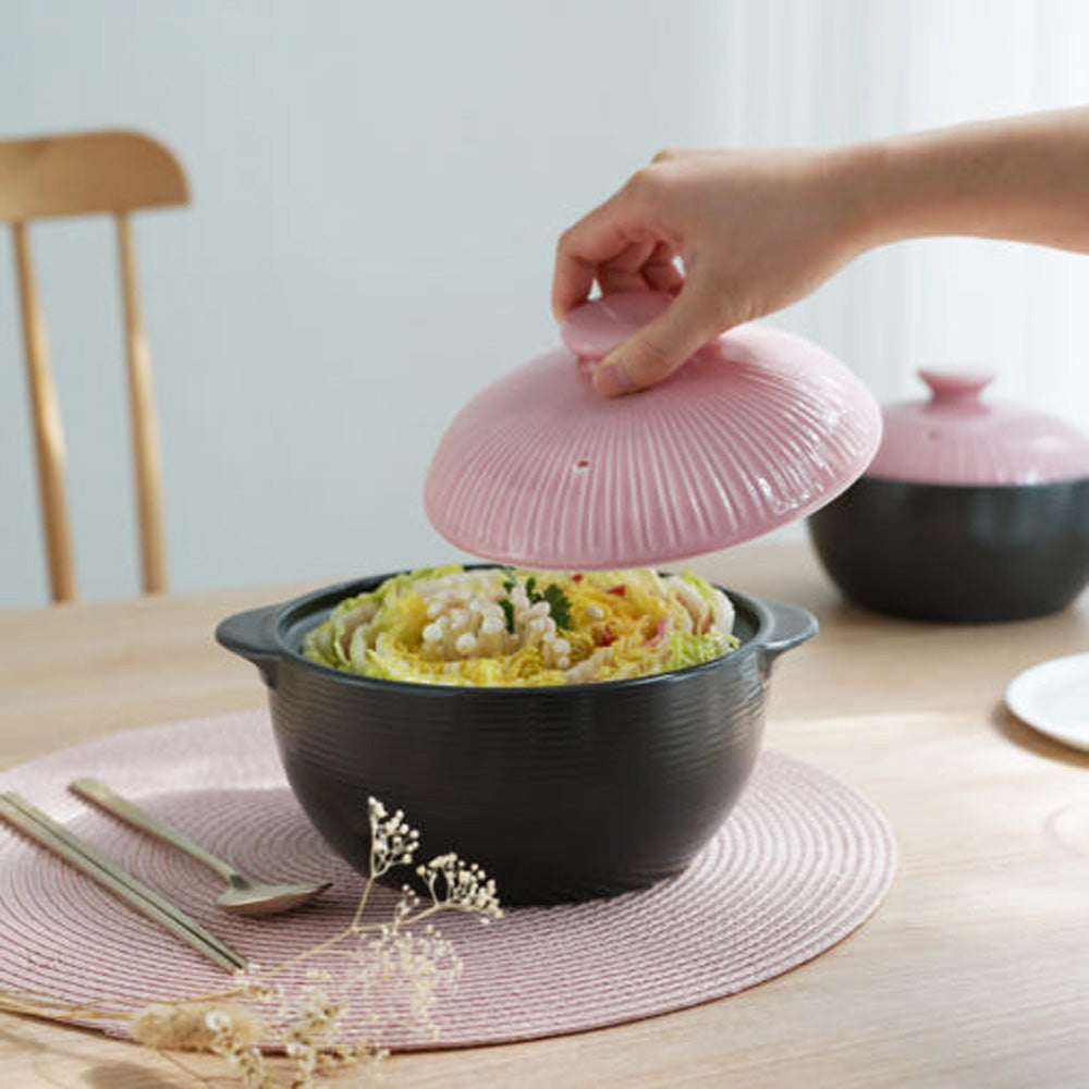 Earthenware Line Pot - Korean Ddukbaegi