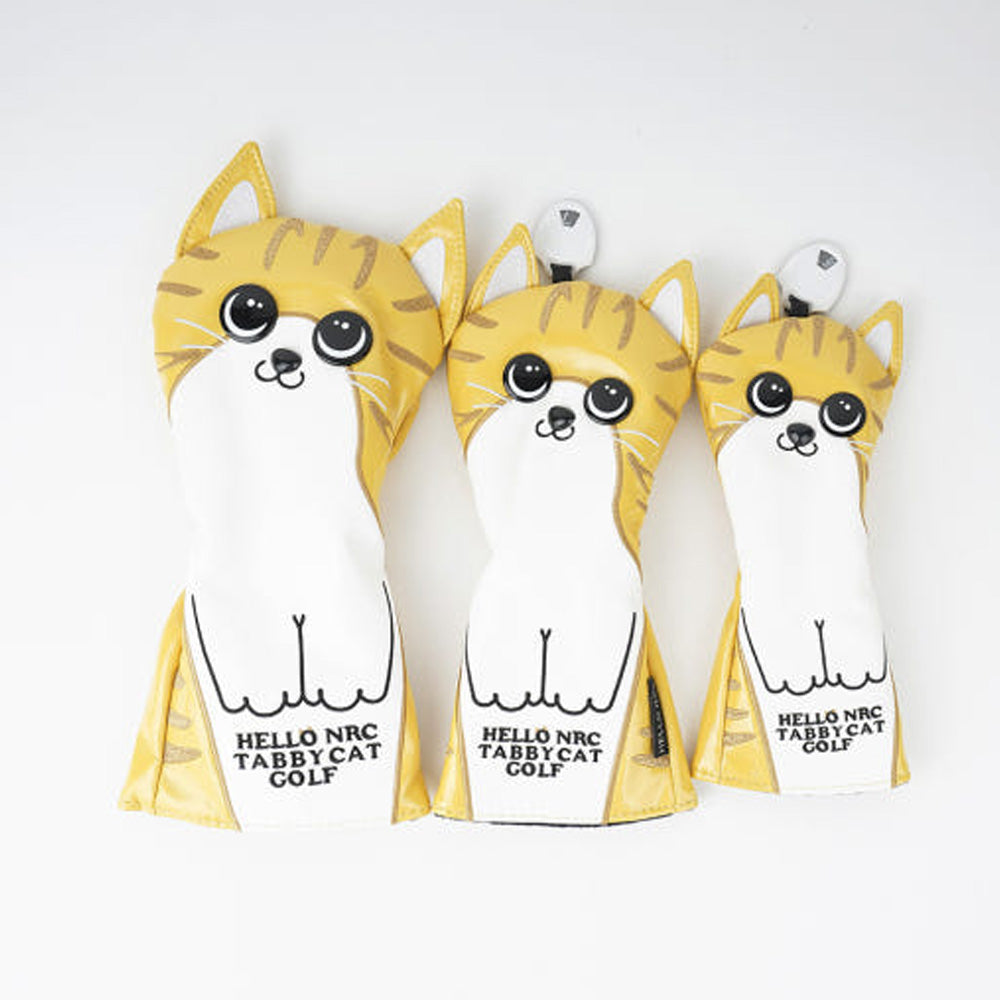 Tabby Cat Golf Club Headcover – Driver, Wood, Hybrid Covers with Cat Design