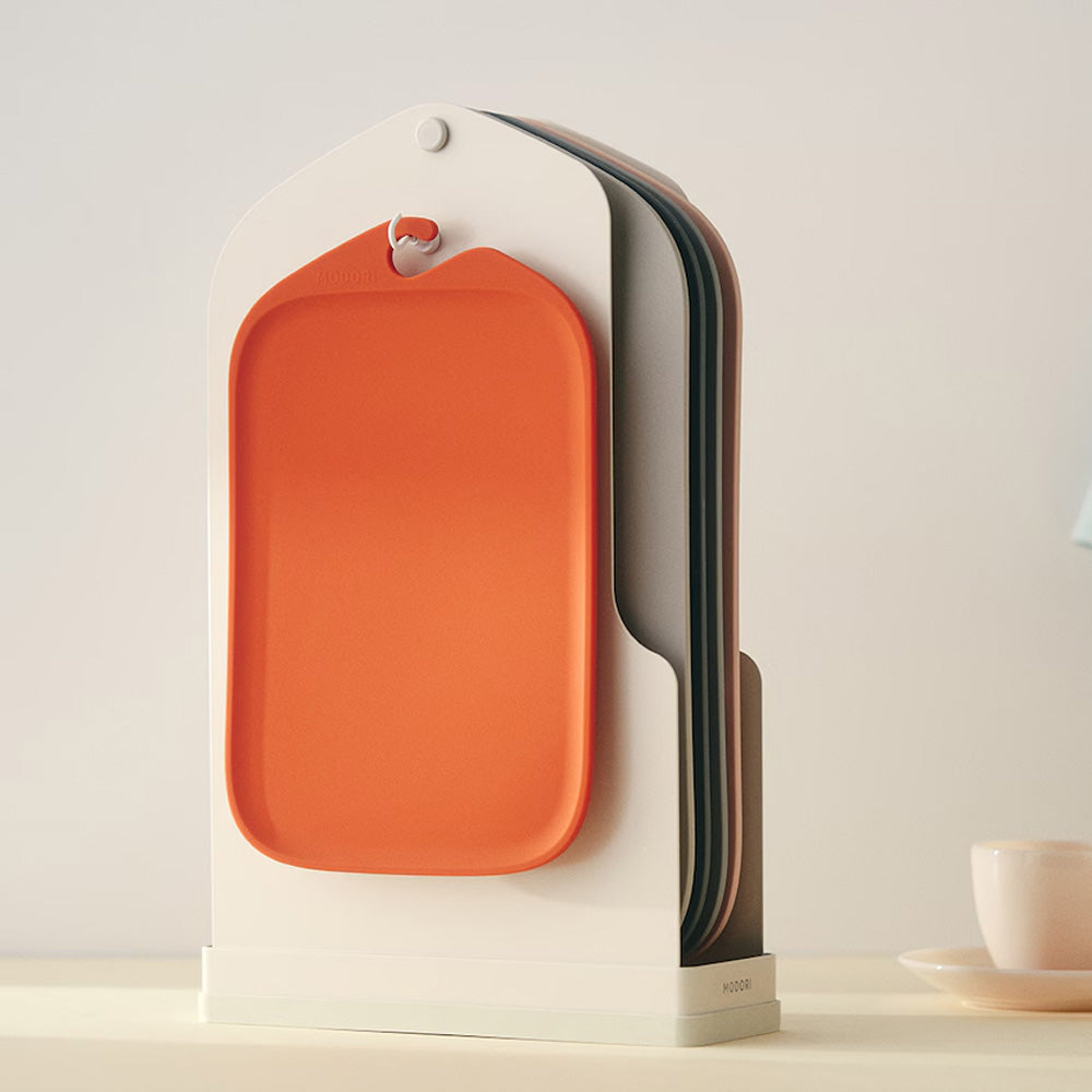 Modori Neat TPU Cutting Board Set – Color-Coded, Non-Slip, Hygienic Kitchen Organizer