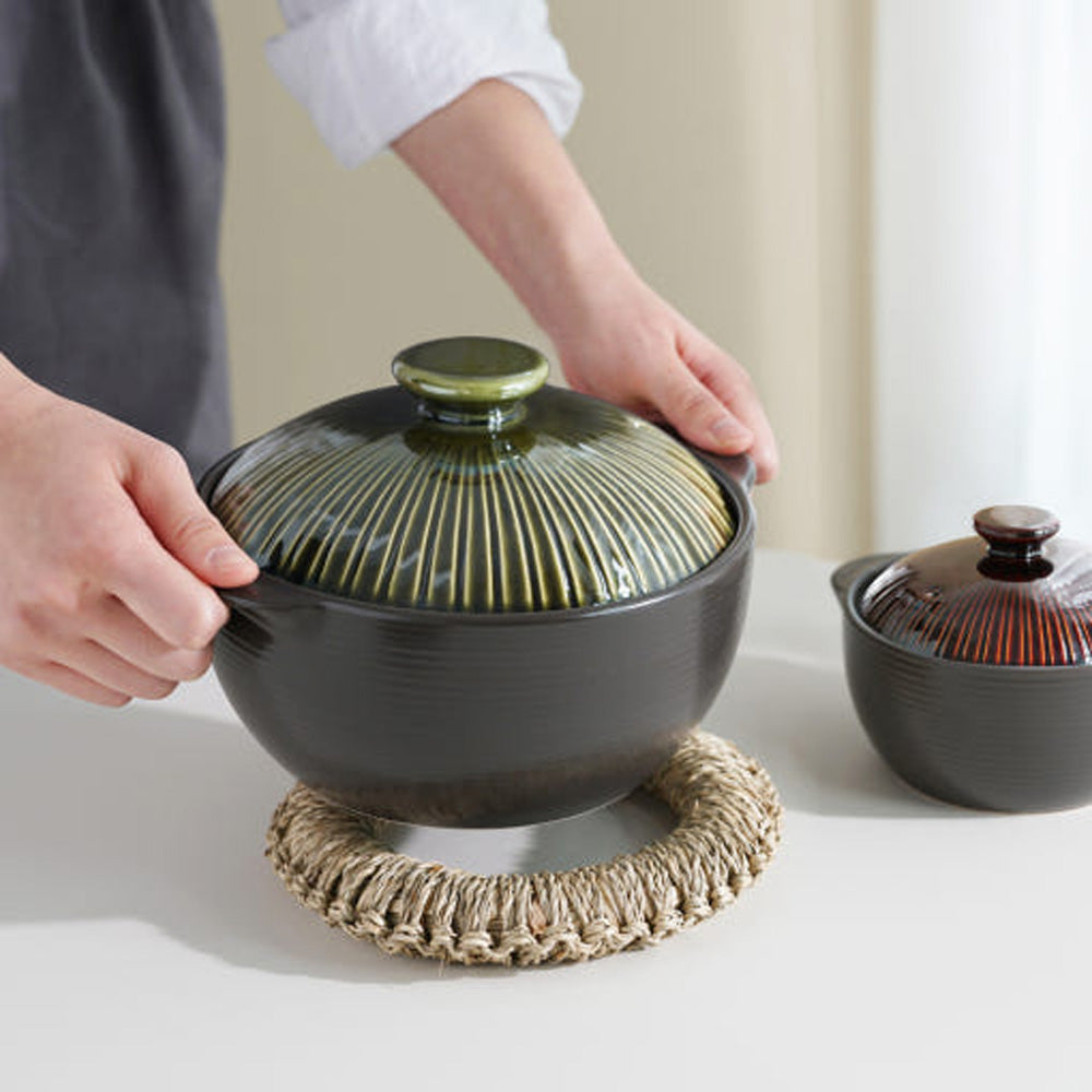 Earthenware Line Pot - Korean Ddukbaegi