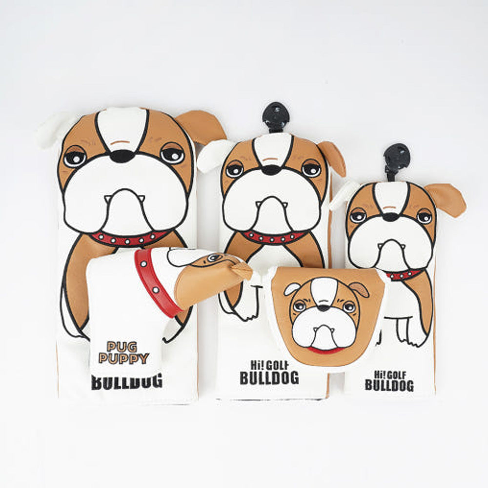 Bulldog Golf Club Headcover – Driver, Wood, Hybrid, Putter covers with Dog Design