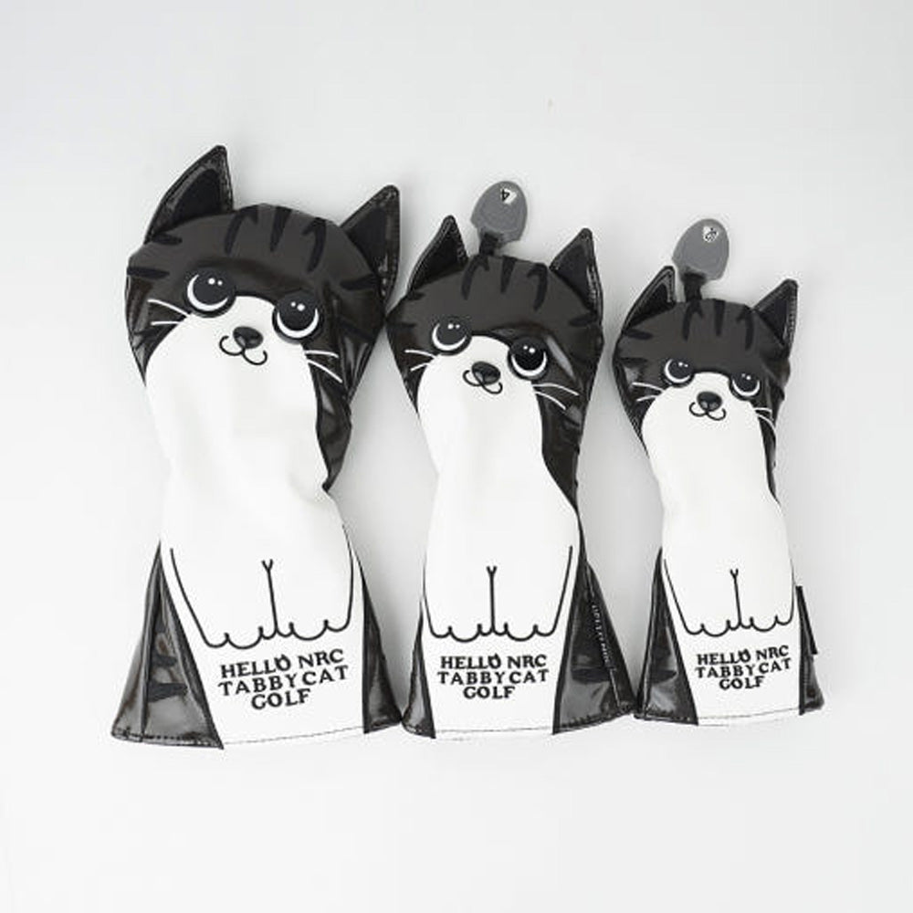 Tabby Cat Golf Club Headcover – Driver, Wood, Hybrid Covers with Cat Design