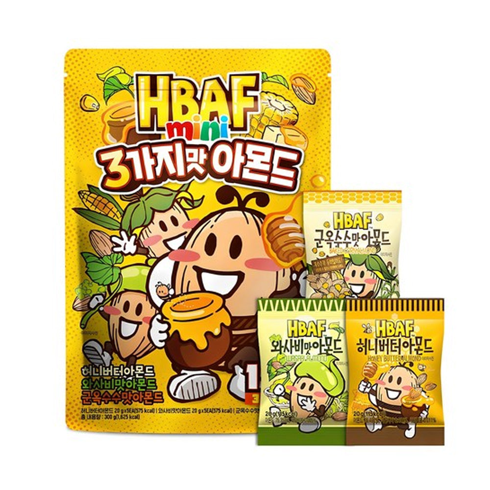 HBAF Mini Almonds Snack Pack – Korean Flavored Almonds, 300g / 400g