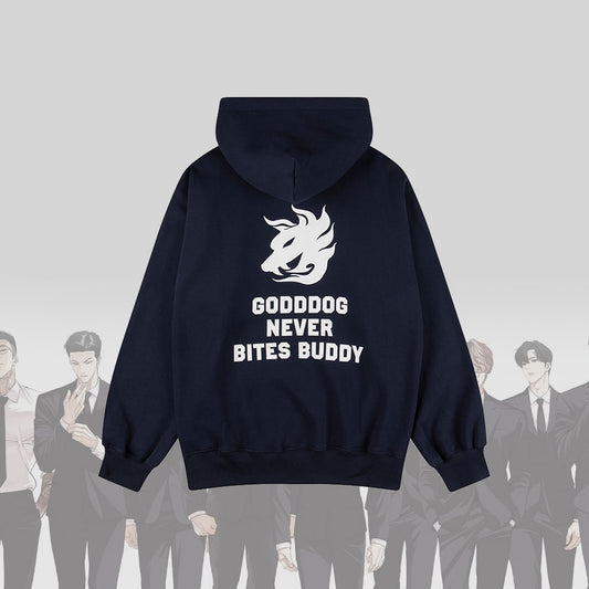 Lookism GODDDOG Logo Fleece Hoodie -Korean Webtoon Pullover Sweatshirt -Unisex Streetwear