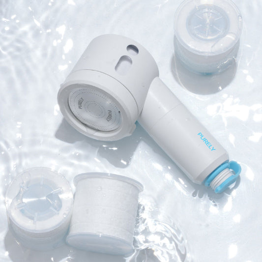 Purely Travel Filter Shower Head – Lightweight 132g, Handheld with Replaceable Filter