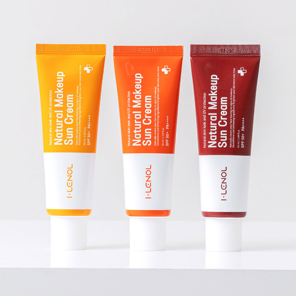 I Lenol Tone-up Bare Cream 50g - Sunscreen SPF50+ Natural Make up base Whitening Effect  Cover freckles and blemishes