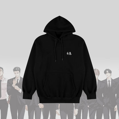 Lookism Shirooni Hoodie – Korean Webtoon Character Graphic Pullover Sweatshirt – Unisex Streetwear