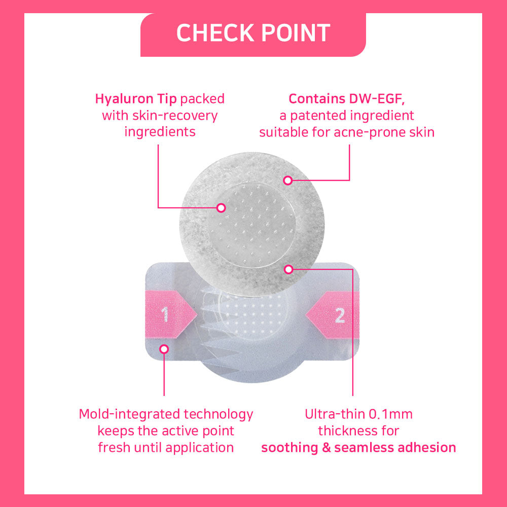 Easyderm Band Beauty Real Calming Pimple Patch - Ultra-Thin & Invisible for Seamless Adhesion | Niacinamide, Hyaluronic Acid, Panthenol, EGF | Transparent Micropoint, Acne Spot Care, K-beauton