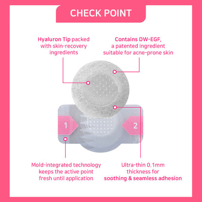 Easyderm Band Beauty Real Calming Pimple Patch - Ultra-Thin & Invisible for Seamless Adhesion | Niacinamide, Hyaluronic Acid, Panthenol, EGF | Transparent Micropoint, Acne Spot Care, K-beauton