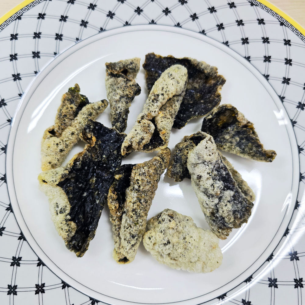 Handmade Korean Seaweed Chips -Crispy Glutinous Rice Snack - gim bugak 30g