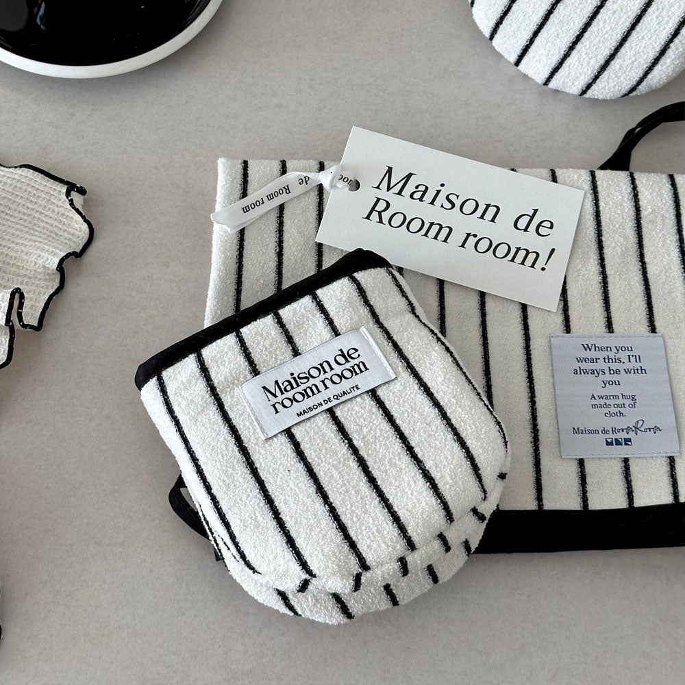 MAISON DE ROOM ROOM Terry Oven Mitts – Heat Resistant Kitchen Gloves for Cooking, Baking