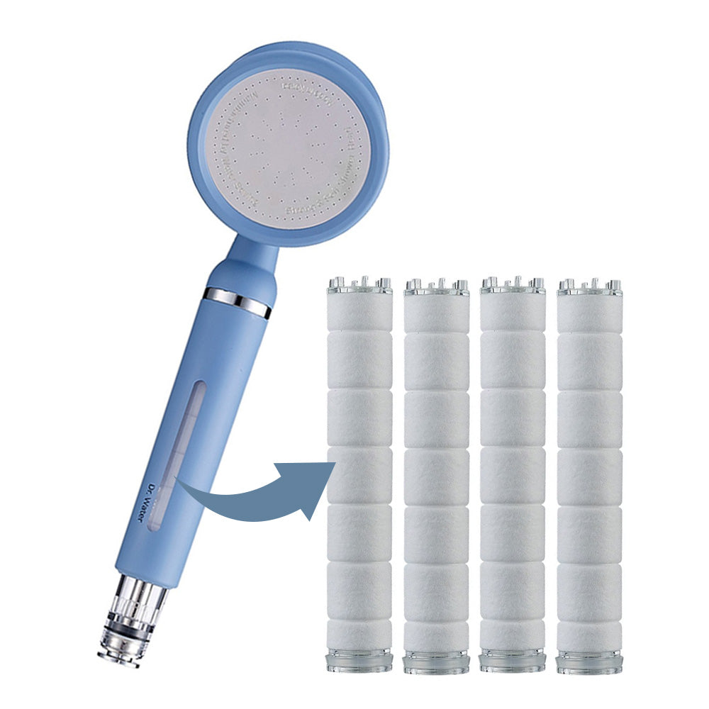 Dr. WATER Easy-Install One-Touch Basic Filter Showerhead + PVC Hose (Made in Korea)