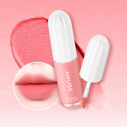 AMUSE Lip Tint Powder Velvet  Long-Lasting High-Pigment