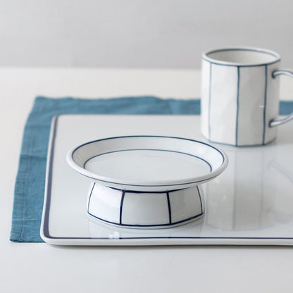 Kim Seok Binn Korean Dinnerware - Blue Line Soban-Style Plate