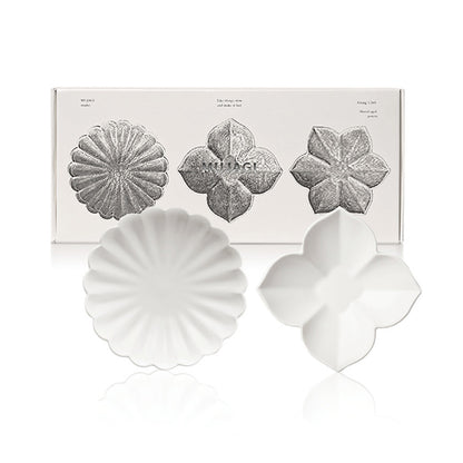MUJAGI Korean Ceramic Dinnerware Flower Side Dish Plates Set