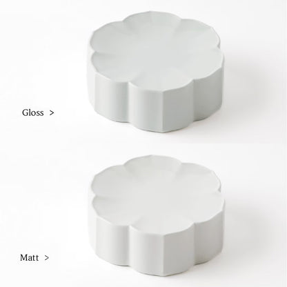 MUJAGI Korean Dinnerware Six-Petal Footed Plate