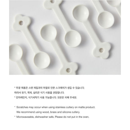 MUJAGI Korean Ceramic Dinnerware Fan-Shaped Spoon
