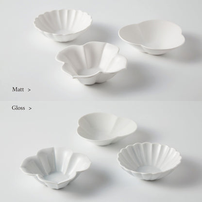 MUJAGI Korean ceramic dinnerware 3-Piece Flower Sauce Dish Set