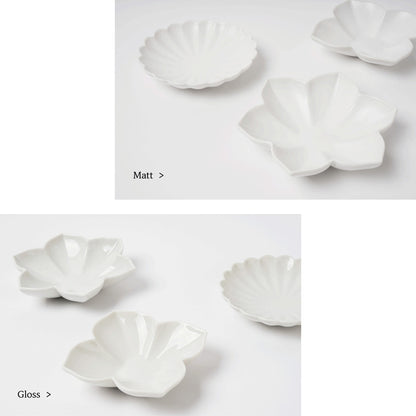 MUJAGI Korean ceramic dinnerware Flower 3-Piece Side Dish Plate Gift Set