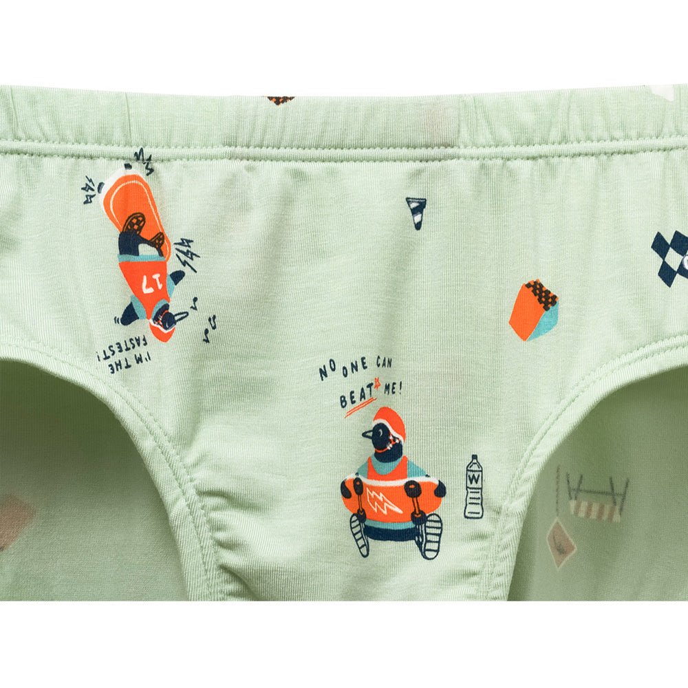 Moonya Moonya Boys Underwear – Tencel Modal Penguin Sports Day Briefs (HF03)