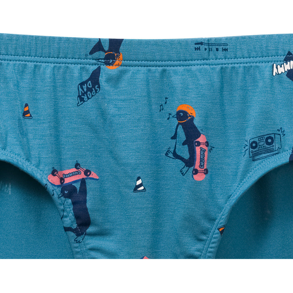 Moonya Moonya Boys Underwear – Tencel Modal Penguin Sports Day Briefs (HF03)