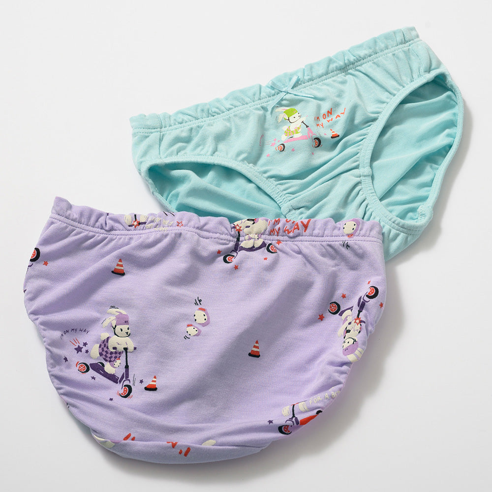 Moonya Moonya Girls Underwear – Brave Bunny Tencel Modal Panties (HS07)